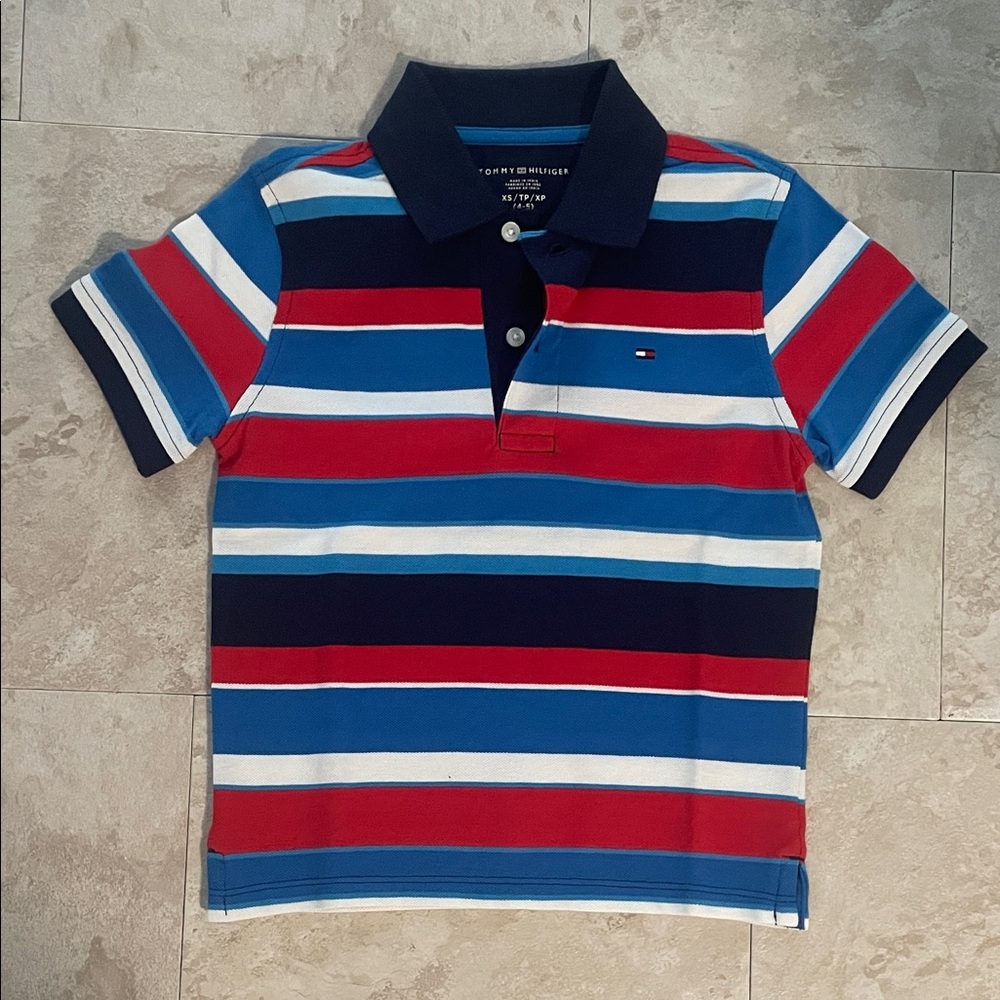 🍀Sale 4/$20 NWOT Tommy Hilfiger striped polo, sz XS